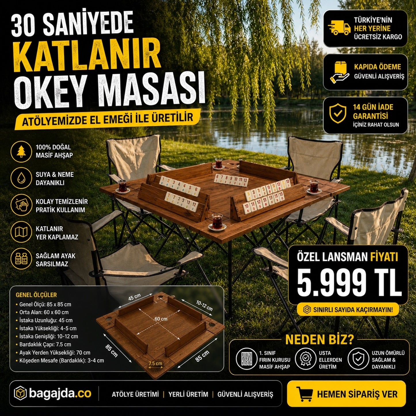 30 Saniyede Katlanabilir Okey Masası - Eğlenceyi Zirveye Katla